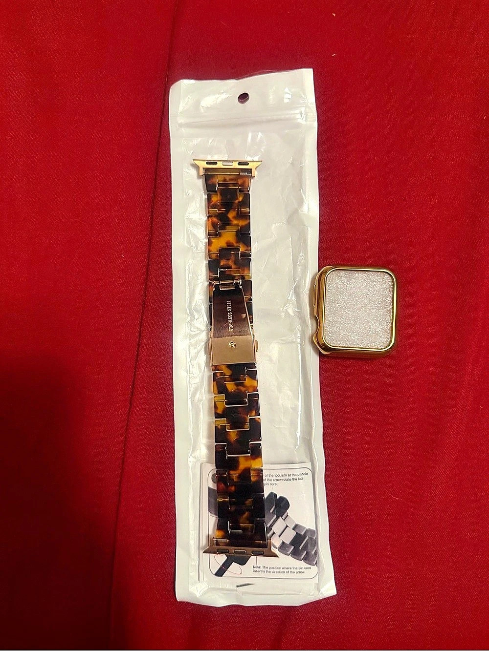 Tortoise Bracelet Watch in Brown & Gold